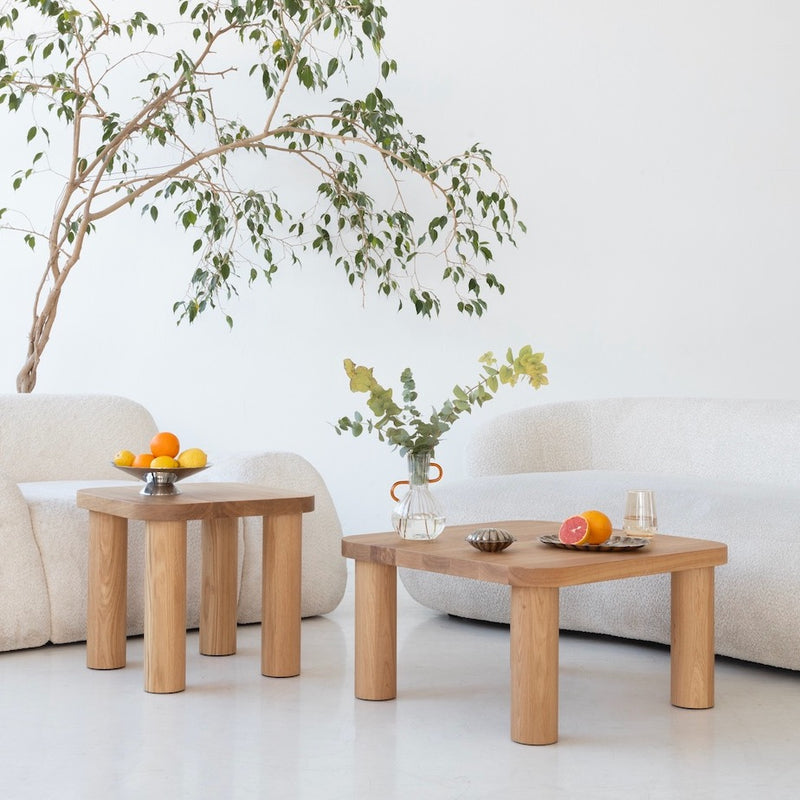 SK4 Solid Oak Square Coffee Tables