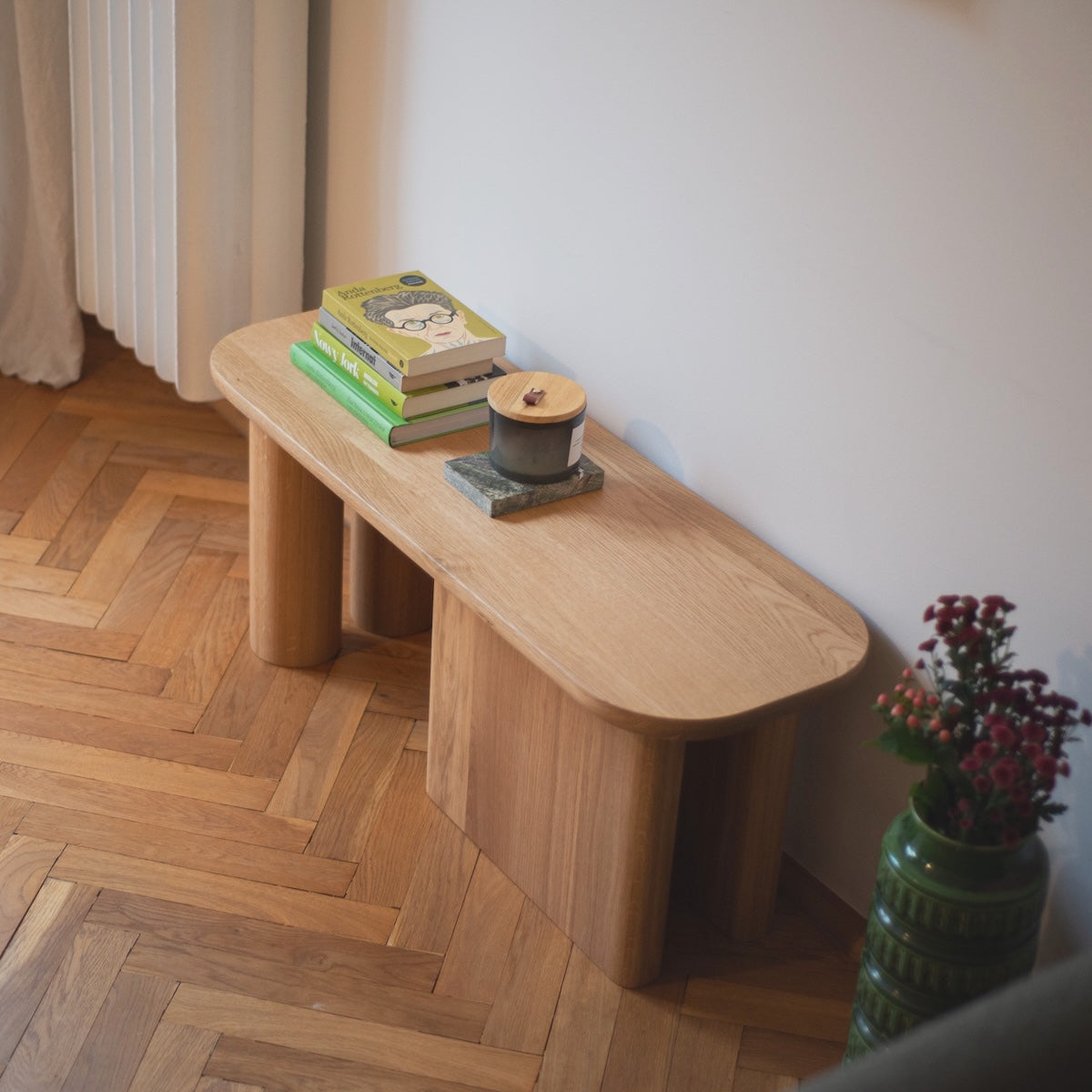 KAZA oak bench – versatile furniture for hallways and living rooms