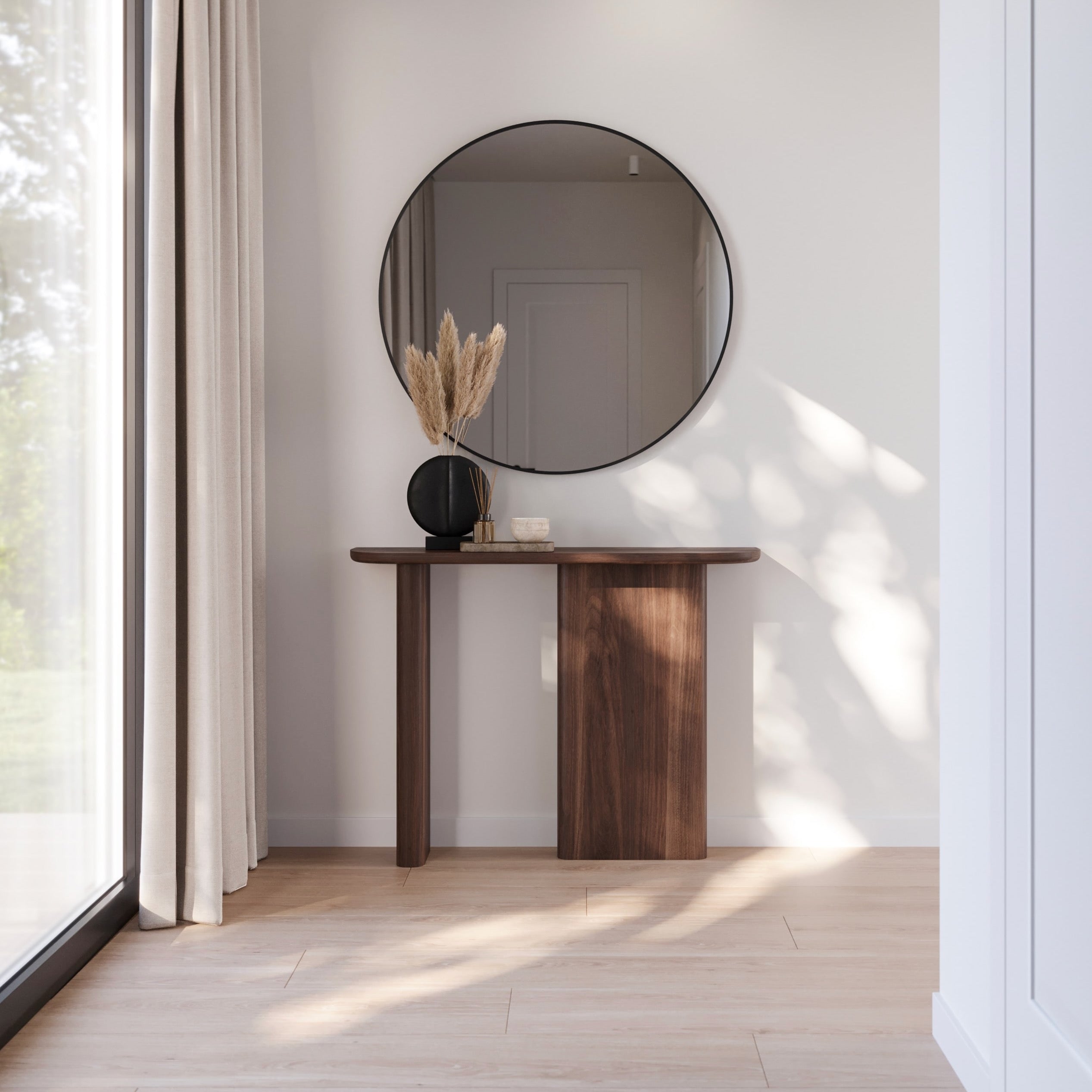 KAZA Solid Oak Console