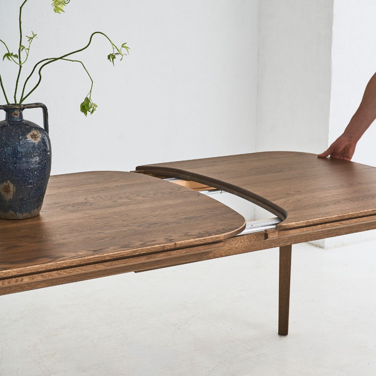 Handcrafted SEVA dining table made from natural solid oak wood
