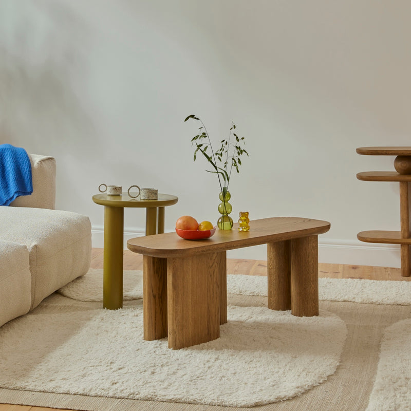 Handcrafted KAZA oak bench made from 100% solid oak wood