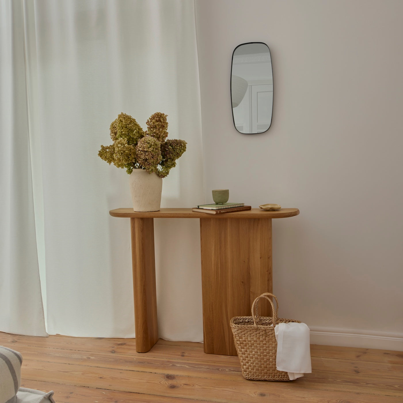 KAZA Solid Oak Console