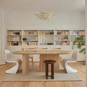 KAZA solid oak dining table with minimalist Japandi design