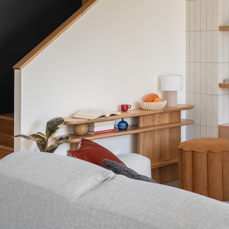 Solid oak KAZA shelving unit for boho or modern interiors