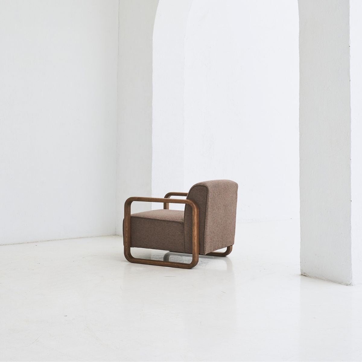 Handcrafted REDYK oak armchair made from natural solid oak