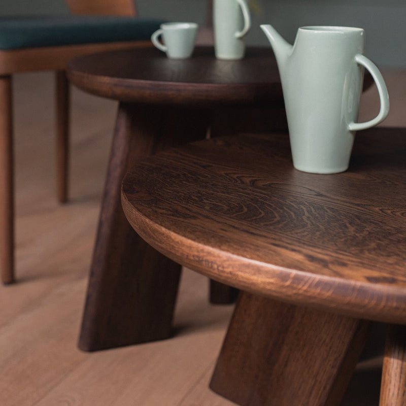 SK5 OVO solid oak coffee table set – perfect for living room interiors