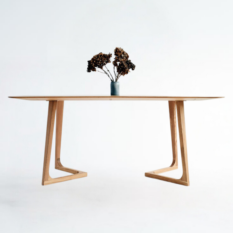 ST12 Slim Oak solid oak dining table with elegant minimalist design