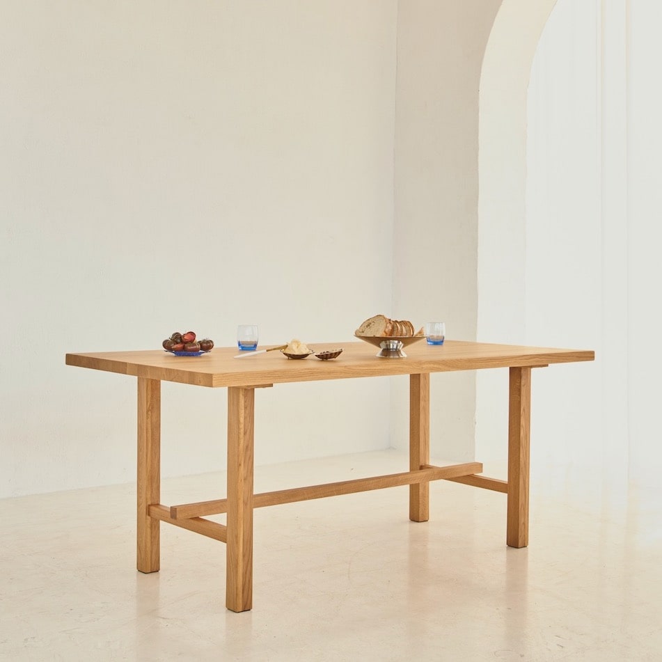 ST 20 solid oak dining table inspired by Japandi design