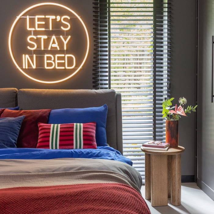 KAZA tall oak coffee table with 40 cm diameter and 50 cm height